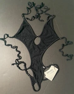 NWT Wicked Weasel 809 One Piece Melody Long  Discontinued Top L & Bottom Medium - Picture 1 of 4