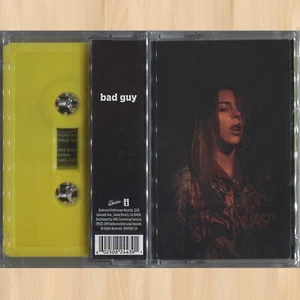 YELLOW CASSETTE---- BILLIE EILISH bad guy TAPE Single 0304 - Picture 1 of 2