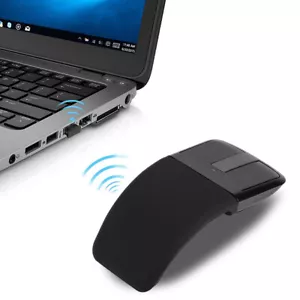Wireless Mouse 1600DPI Ergonomic Foldable Arc Optical Touch - Picture 1 of 7