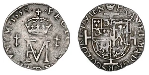 SCOTLAND FRANCIS II AND MARIE STUART Half Teston 1558 Edinburgh Dy.- - Picture 1 of 1