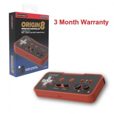 Retro-Bit Origin8 2.4 GHz Wireless Controller for Nintendo NES/Switch/PC Red - Image 1 of 4