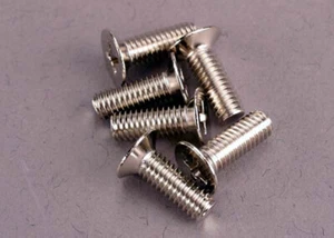 Traxxas 2548 Screws, 4x12mm countersunk machine (100-degree) (6) - Picture 1 of 1