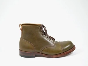 Julian Boots, Bowery, Olive Green Horween, New, Made in USA - Picture 1 of 17