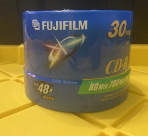 Fujifilm CD-R 80 Min 700MB 30 Pack Upto 48X Write Speed Factory Sealed - Picture 1 of 5
