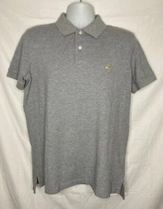 Brooks Brothers 1818 Polo Men’s Medium Slim Gray Short Sleeve Cotton - Picture 1 of 11