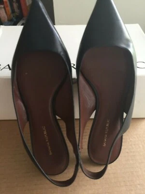 复古 BANANA Republic 黑色皮革鞋 6 码。 二手带原装盒 — 第 1/4 张图片