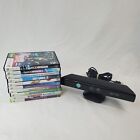 Microsoft Xbox 360 Kinect Sensor Bar Model 1414 Oem Official With 10 Games Vg