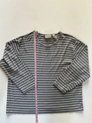 Camisa de manga larga a rayas para mujer Elisabeth by Liz Claiborne talla 2X Foto 1 de 2