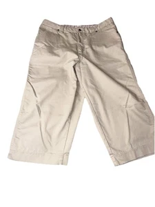 Lee Capri Womens Size 14 At The Waist Tan/Khaki Crop Pants Cotton - Picture 1 of 13