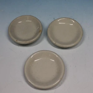 China Ironstone blanca - 3 tapetes de mantequilla - 21/2 pulgadas - Imagen 1 de 3