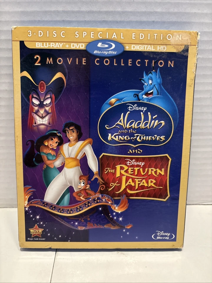 Aladdin and the King of Thieves/The Return of Jafar Blu Ray / DVD w Slipcover VG - Image 1 of 4