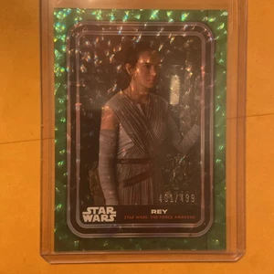Topps Star Wars Flagship 2023 #91 Rey Green Foil 401/499 Foilboard Parallel Rare - Picture 1 of 4