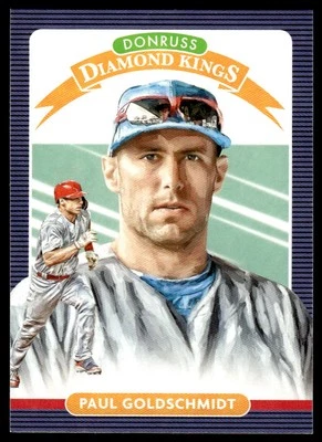 2020 Donruss #25 Paul Goldschmidt Diamond Kings   St. Louis Cardinals - Image 1 of 2