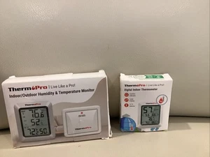 Therm Pro Indoor/Outdoor Humidity and Temperature Monitor #TP60B + TP-50 Indoor - Picture 1 of 5