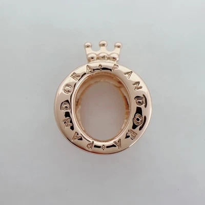 Rose gold Plated Crown O Round Charm fits Pandor Moments Bracelet - Image 1 of 4