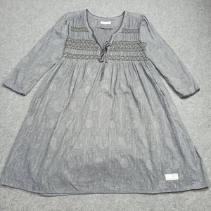 Odd Molly Womens Dress 2 - M Grey Cotton Woven Elastic Tunic Paisley Floral 261B - Picture 1 of 13