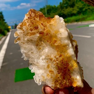 Racimo de cristal de mango natural del Himalaya 407 g muestra de racimo de cristal de cuarzo - Imagen 1 de 22