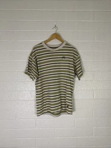 Medium Stripped White And Green Embroidered Streetwear Nike SB Skater T Shirt - Picture 1 of 7