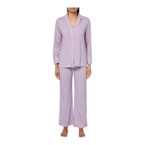 Neu mit Etikett Natori Gem Notch Pyjama-Set Damen XS lila Blumen Loungewear weich bequem - Bild 1 von 8