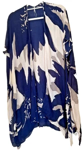 MODENA Plumero Plumero Delantero Abierto Kimono Cubre - Azul Marino/Blanco - Talla Única - Imagen 1 de 3