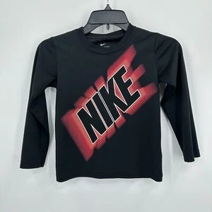 The Nike Tee Shirt Kids M Black Red Dri Fit Back To School Athleisure Casual - Picture 1 of 9