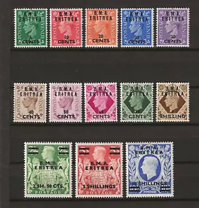 BOIC/ERITREA 1948/49 SG E1/E12 MNH - Imagen 1 de 2