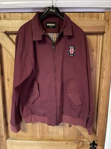 Mens Merc Harrington Jacket Burgundy Medium Rarer Chest Merc Motif VGC - Picture 1 of 8