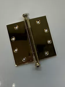 Hinge-standard (4-1/2”) Polished Brass No Lacquer . Classic Brass - Picture 1 of 4