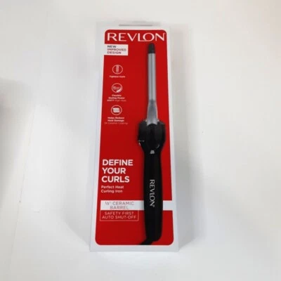 BRAND NEW Revlon Perfect Heat Curling Iron 1/2" Ceramic Barrel In Black - Image 1 of 4