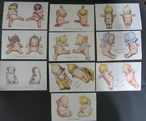 VTG "FLYING KEWPIES" POSTCARDS LOT OF 10 ASHERS/DRAYS NEW UNPOSTED - Picture 1 of 3