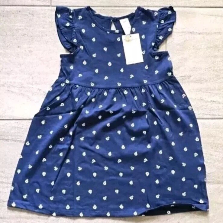 Vestido Jersey H&M Niños Algodón Niña Recortado con Volantes Múltiples Colores Estampados y Tallas Foto 1 de 2