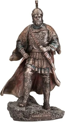 VERONESE DESIGN Carthaginian General Hannibal Barca Cold Cast Resin Bronze Warrior Sculpture