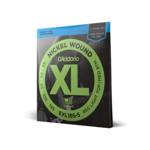 D'Addario EXL165-5 Long Scale, 5 String Bass Guitar Strings, 45,65,85,105,135 - Picture 1 of 6