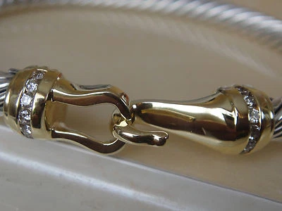 $2250 PULSERA HEBILLA DIAMANTE COLECCIÓN PRINCESA SS DAVID YURMAN 18K, Foto 1 de 4