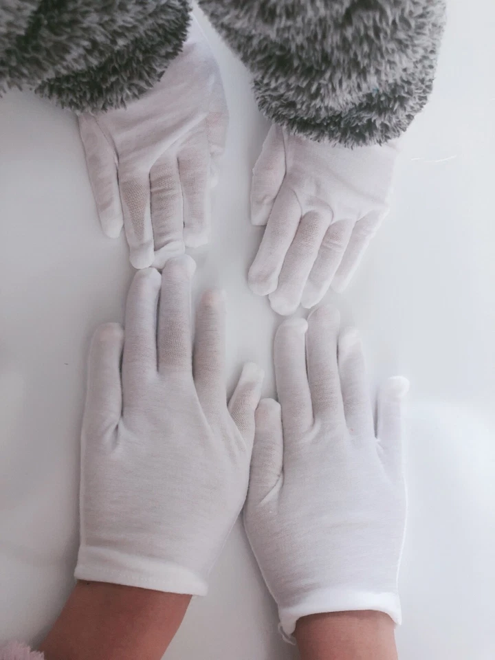 Girl Children Kids Party Dance Prom Ball Costume Cotton SHORT WHITE Gloves 3-14Y - Image 1 of 4