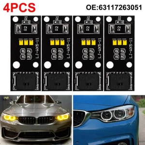 Yellow Angel Eyes DRL LED Boards For BMW 4 SERIES F80 F82 M4 F32 14-16 Headlight - Picture 1 of 8