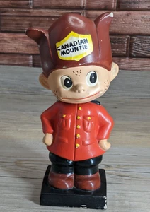 Canadian Mountie with Trapper Hat Vintage 6.75" Bobblehead Nodder w/ Case Japan - Picture 1 of 20