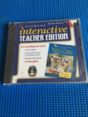 Sealed New CD ROM Cd-Rom Glencoe Interactive Teacher Florida Edition Writers - Image 1 of 4
