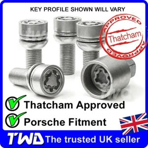 4x ALLOY WHEEL LOCKING BOLTS FOR PORSCHE 996 997 991 992 SILVER LUG NUT SET M14 - Picture 1 of 8