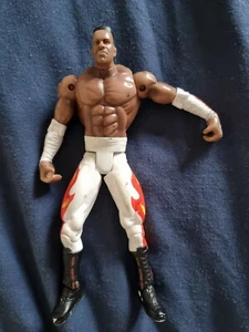 Collant Booker T WCW WWE Wrestling Ring Fighters Toybiz bianco braccio sciolto - Foto 1 di 2
