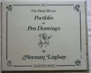 NORMAN LINDSAY Portfolio of Pen Drawings 1969 Daily Mirror Rare Ltd. Ed. 873/100 - Picture 1 of 4