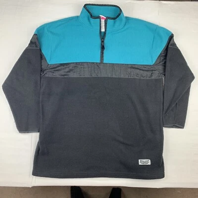 Chaqueta polar vintage Hanes Her Way para mujer XL negra verde azulado pulóver departamento deportivo Foto 1 de 4