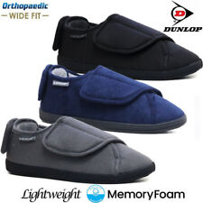 Mens Dunlop Orthopaedic Slippers Memory Foam Diabetic Wide Fit Fur Lined Shoes
