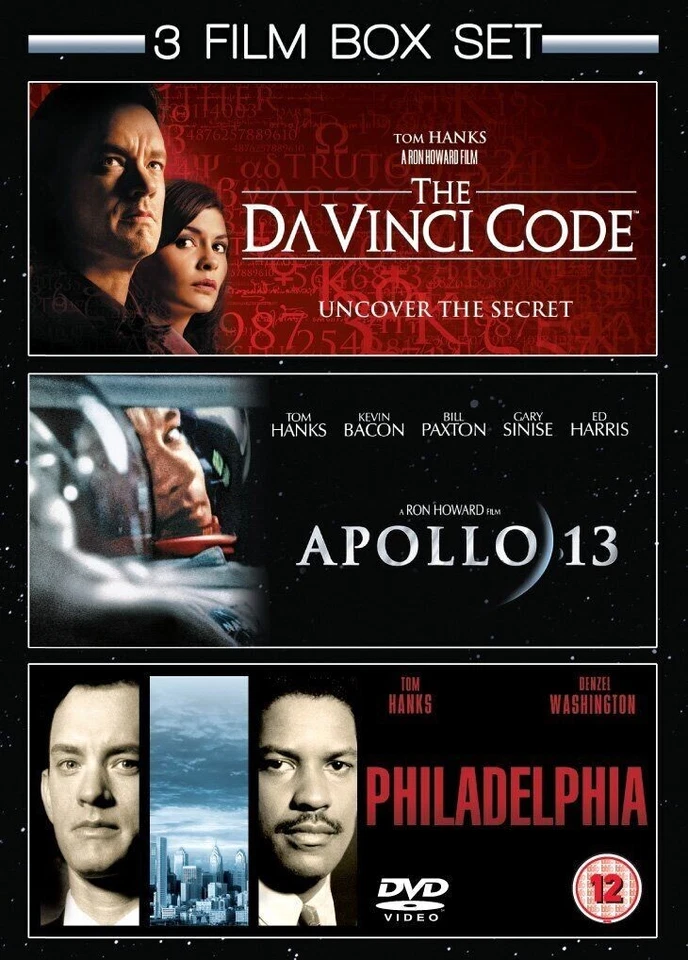 Apollo 13/Philadelphia/The Da Vinci Code [DVD] [Region 2] - New Sealed - Image 1 of 1