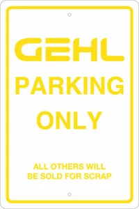 GEHL 12" X 18" ALUMINIUM PARKSCHILD - TRAKTOREN, LANDWIRTSCHAFT, LANDWIRTSCHAFT - Bild 1 von 2