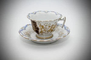 Kaffeetasse Biedermeier sakral Kreuz restauriert ca. 1800 religiöses Motiv - Picture 1 of 1