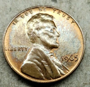 1965 P Lincoln Gold Toned Cent BU Gem PQ MS+++ NICE! GORGEOUS! REDUCED PRICE! - Picture 1 of 2