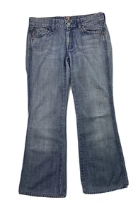 7 for all Mankind Womens Size 27 Distressed Mid-Rise Bootcut Jeans 29"Wx26"Ins. - Picture 1 of 12