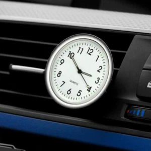 Pocket Small Mini Luminous Quartz Analog Watch Stick-On For Car Clock Bike C2D1 - Picture 1 of 16