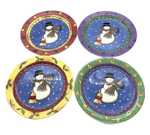 Lot of 4 Sango Sweet Shoppe Christmas Salad Dessert Plates Sue Zipkin NOS 8" - Picture 1 of 11